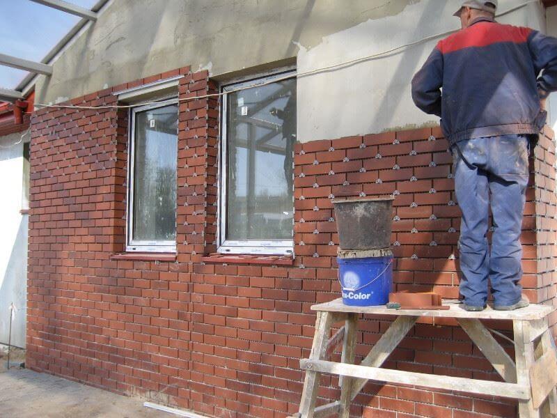 اجرای آجرنمای ساختمان با چسب